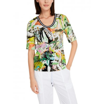 Marccain Sports - YS 4819J36 T-shirt jungle print 3/4 mouwen.